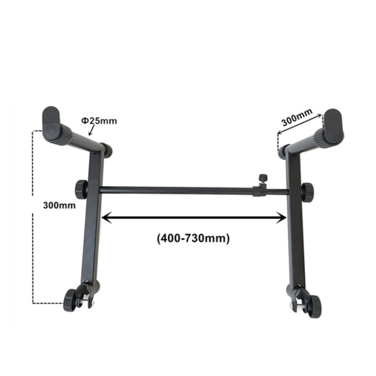 Double Keyboard Stand Sturdy Steel Two-Tier Keyboard Stand Non-Slip Feet Instrument Support for Studio