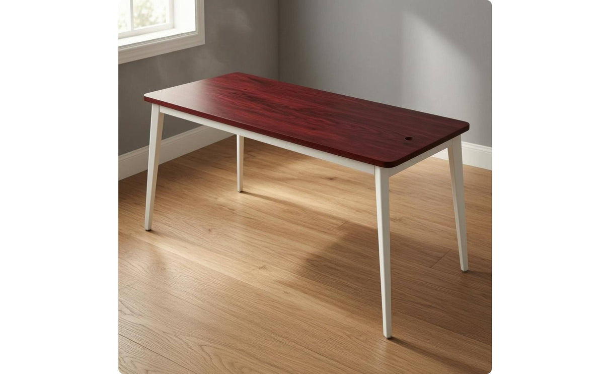 Office Desk Rounded Corners Computer Desk Four Leg Study Table