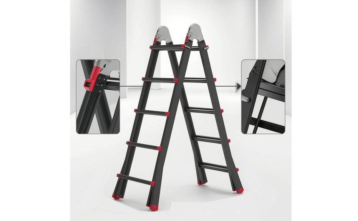 Convertible Telescopic Ladder Adjustable Telescopic Extension Ladder Retractable Foldable for Renovation