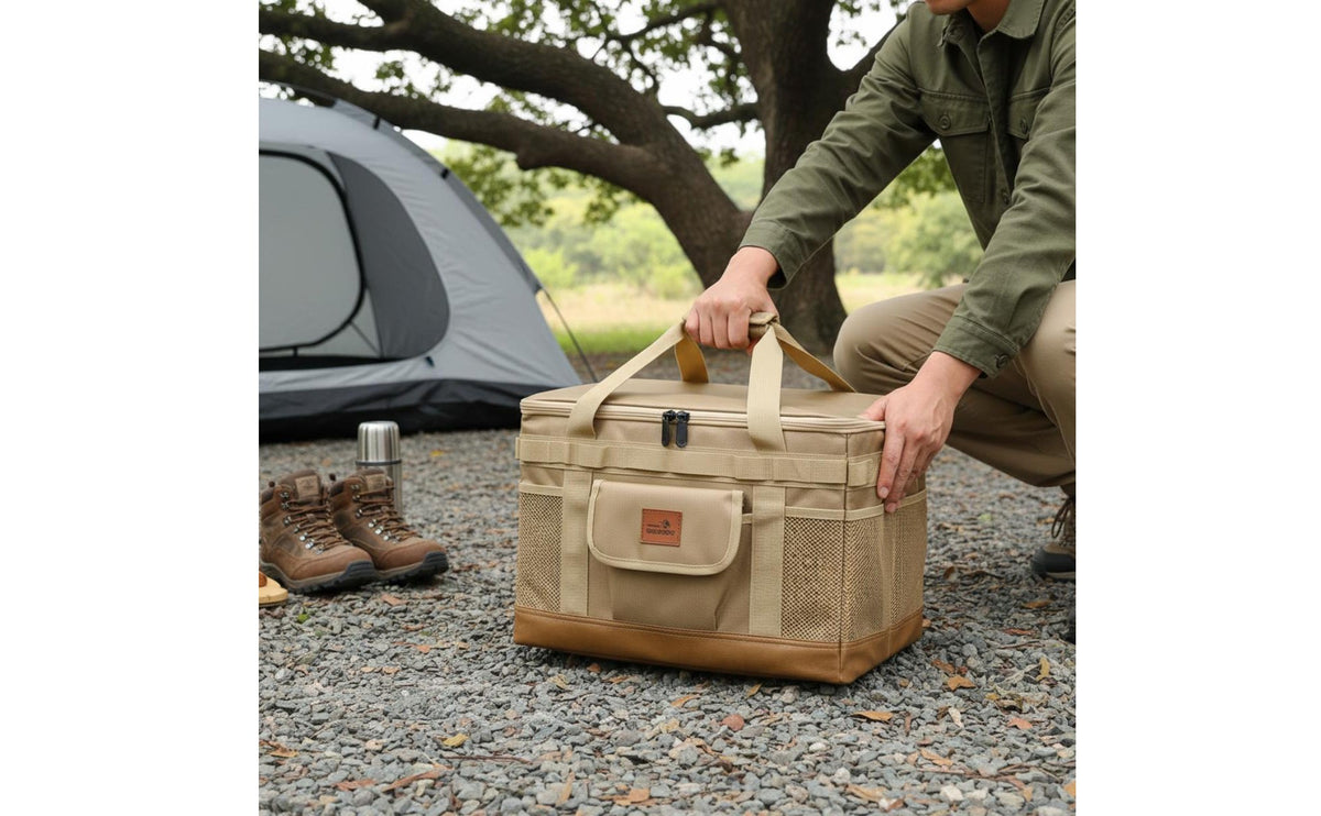 Foldable Camping Storage Box Space-Saving Foldable Camping Container Portable Large Capacity Equipment Bag for Campers, Outdoor Retreat, Picnics