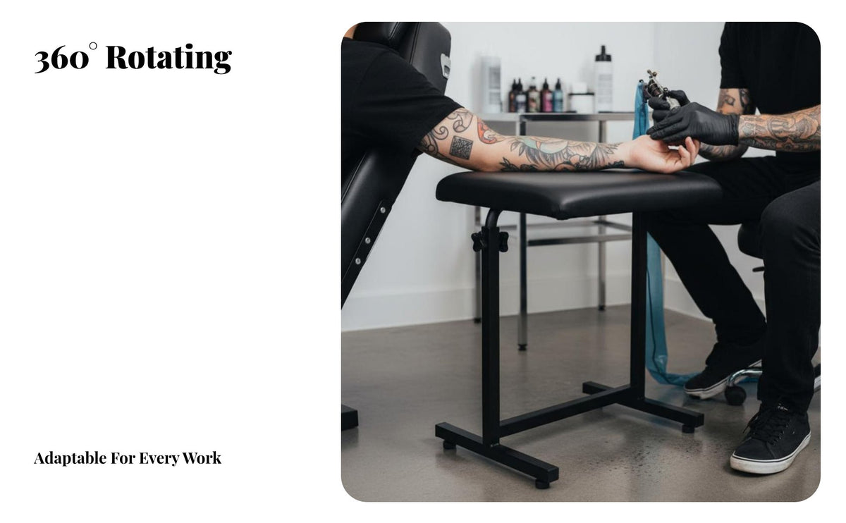 360° pivot Casters physique art Artist Workstation Locking Brakes Adjustable Tray Table on casters Easy to Clean Rolling Tool Trolley Sturdy Base for dermal artistry Professionals, DIY hobbyists, Piercing Shop, Workshop, Medical Clinic, Home