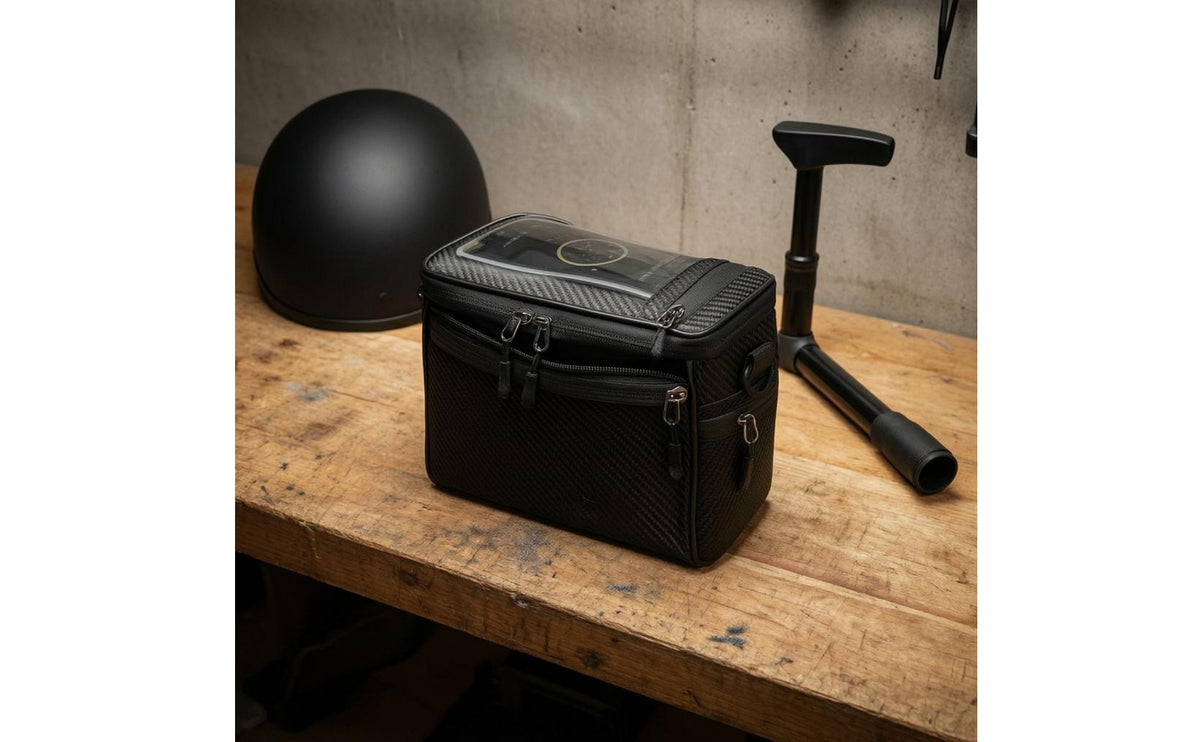 Hook-and-Loop Straps Cycle Front Frame Bag Zippered Pockets Front Frame Bag Shoulder Strap Sports Gear Lightweight