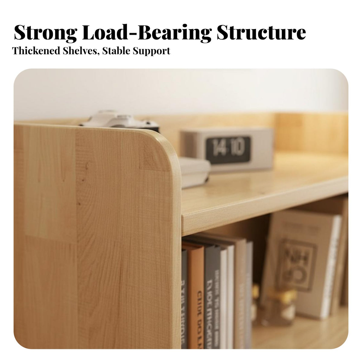 Large Capacity Fir Wood Storage Cabinet Sturdy and Long-Lasting Floor Standing Bookcase Multifunctional Wooden Bookcase Thickened Shelves for Book Lovers, Homeowners, Study Room, Bedroom, Small Areas, Entryway
