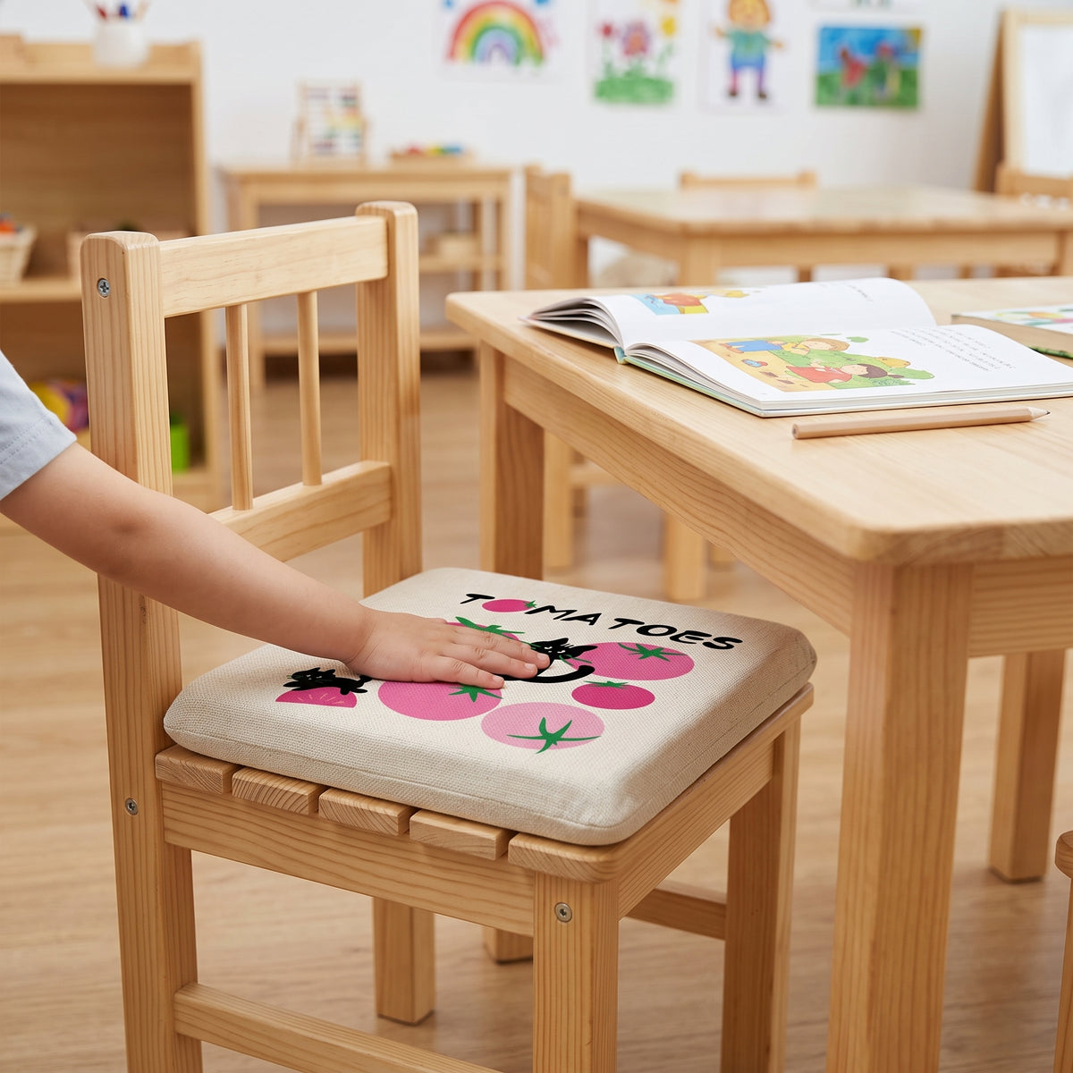 Kids' Classroom Seat Cushion, Thickened Sponge Chair Pad for Kindergarten and Students