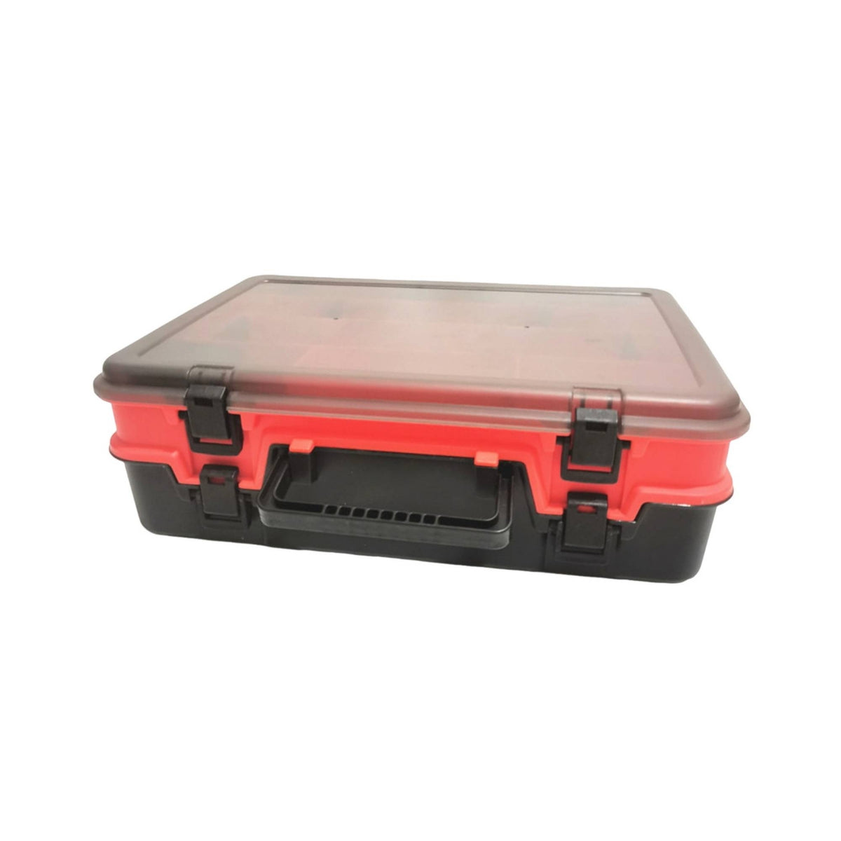 Rectangular Fishing Storage Two-Layer Tackle Box Secure Latch Compartmented Lure Box