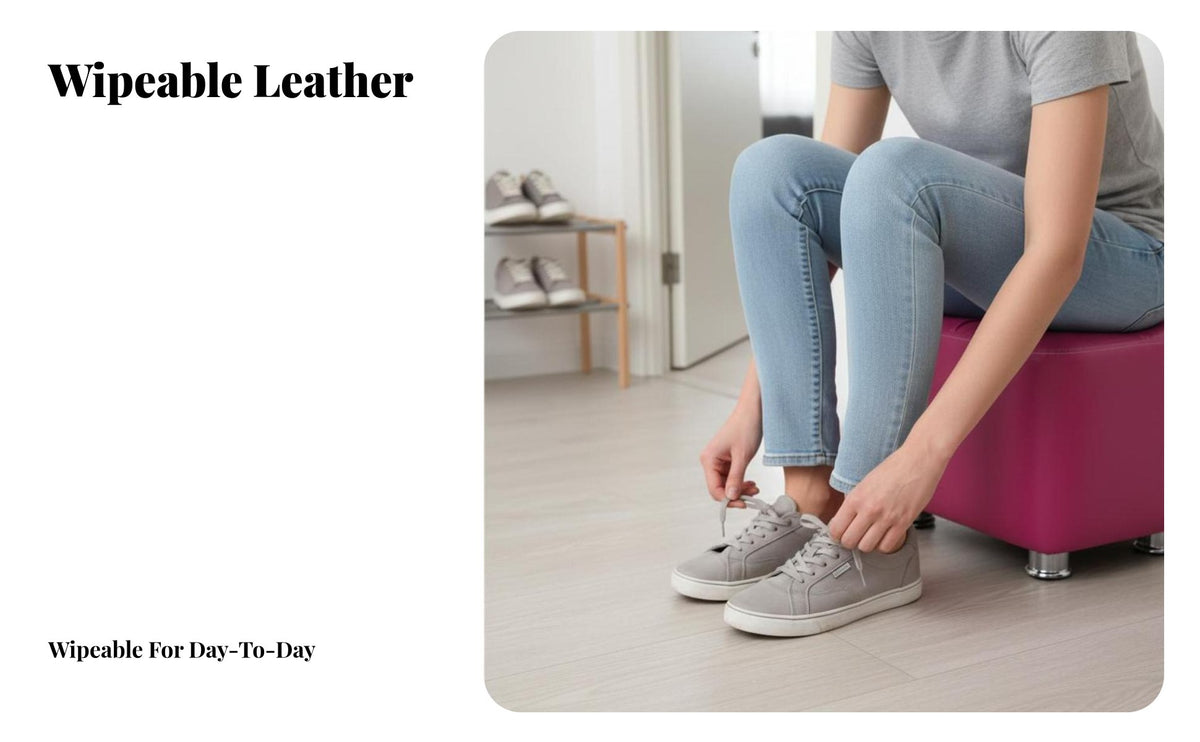 Comfortable anti-skidded Seat Upholstered Shoe Bench adaptable Upholstered Rectangular Ottoman Space-Saving Low Stool Anti-Slip Foot anti-skids for Families, homeowners, Entryway, Living Room, Hallway, Bedroom