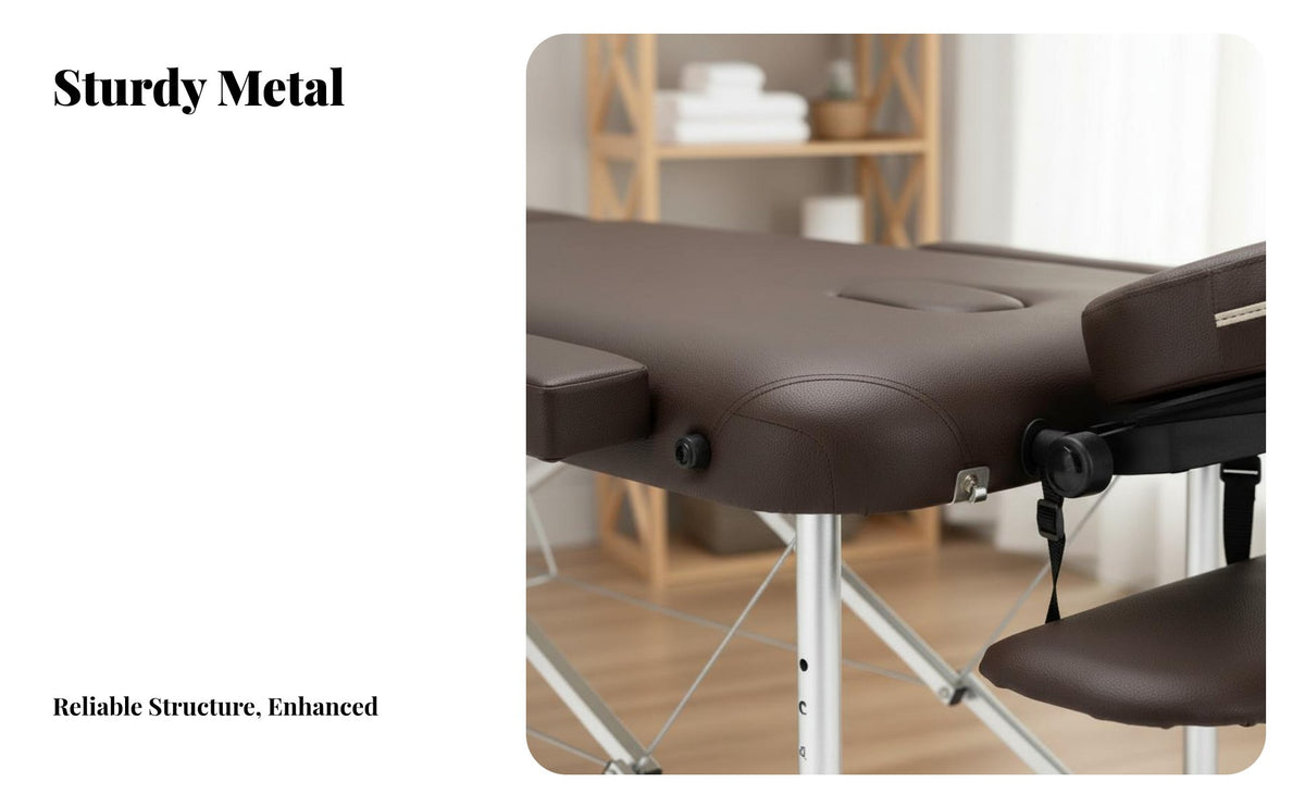 Multi-Purpose Portable Massage Table High-Density Foam Folding Massage Bed Includes Carrying Case Adjustable Treatment Table Easy to Set Up for Mobile Therapists, Estheticians, Home Users, Medical Facility, Travel