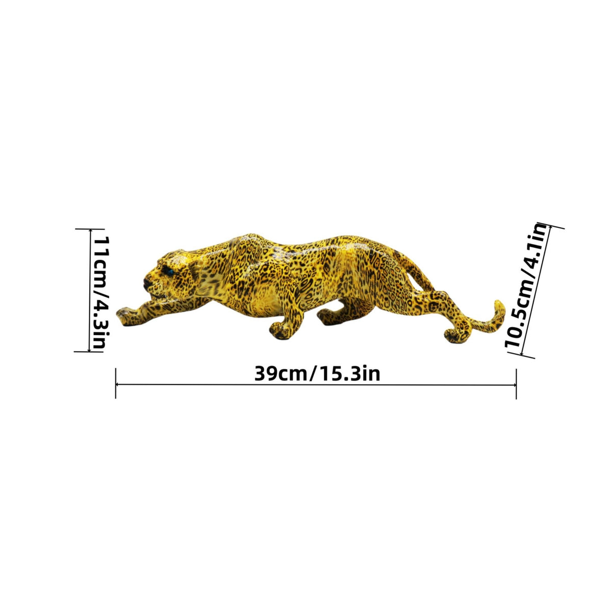 Leopard Figurine Decorative Leopard Statue Panther Statue Elegant Cheetah Sculpture Eye-Catching for Home Decorators