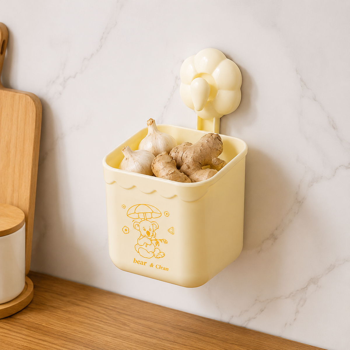 Bathroom Organizer Wall Storage, No-Drill Bathroom Shelf Basket, Modern Minimalist Wall Box for Pull-Out Tissues, Multifunctional with Print
