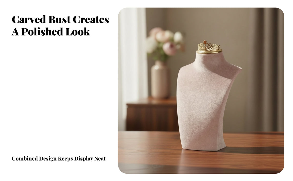 Necklace Display Stand Bust Model for Jewelry Showcase