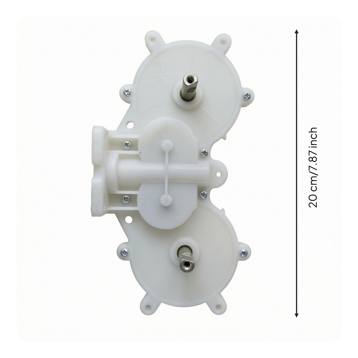Metal Shafts Massage Chair Gearbox Mounting Tabs Plastic Gearbox Assembly White Two-Gear Gear Housing Unit Compact