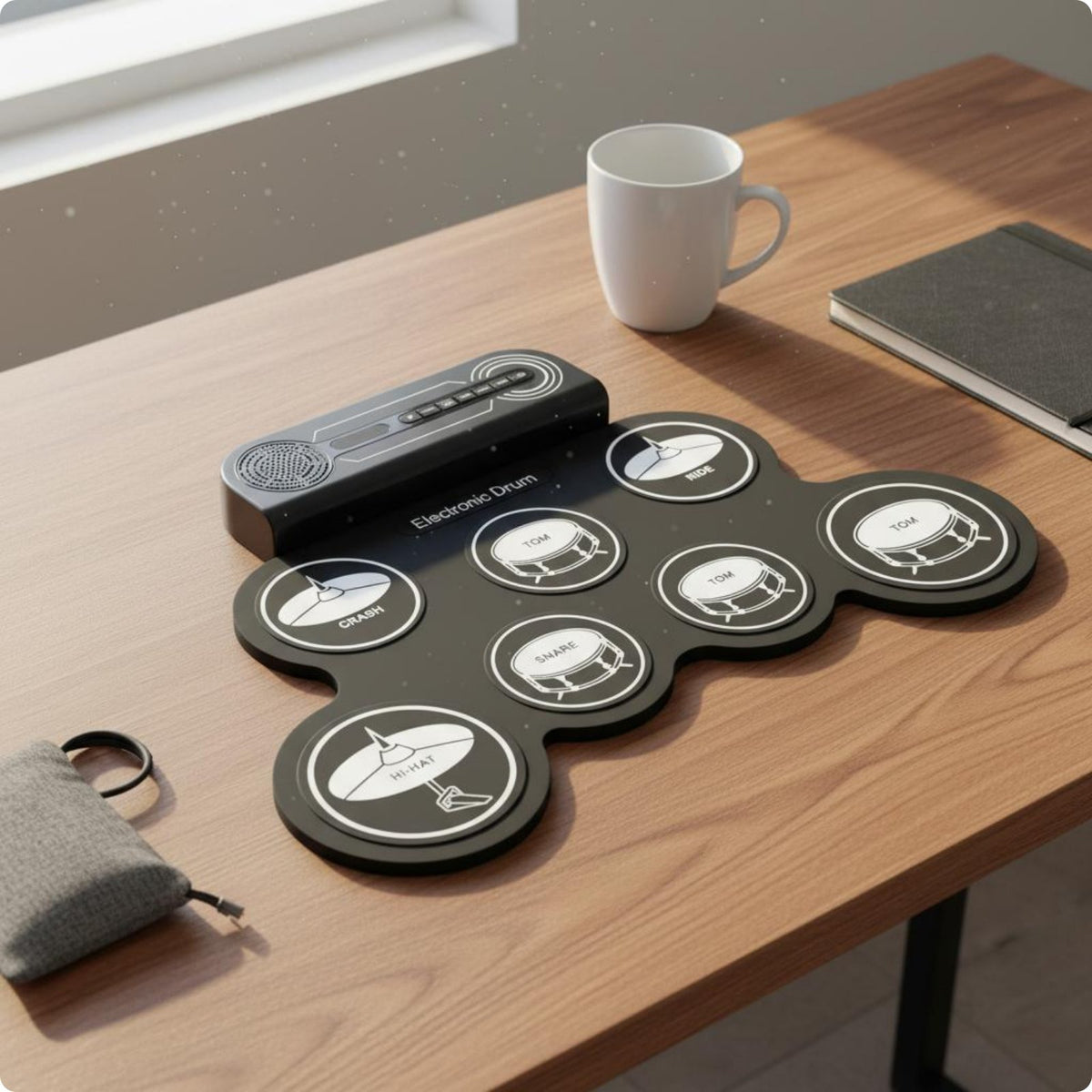 sensitiveSensitive Pads Roll up Electronic Drum Pad Built-in Speaker Portable Electronic Drum Kit for Home