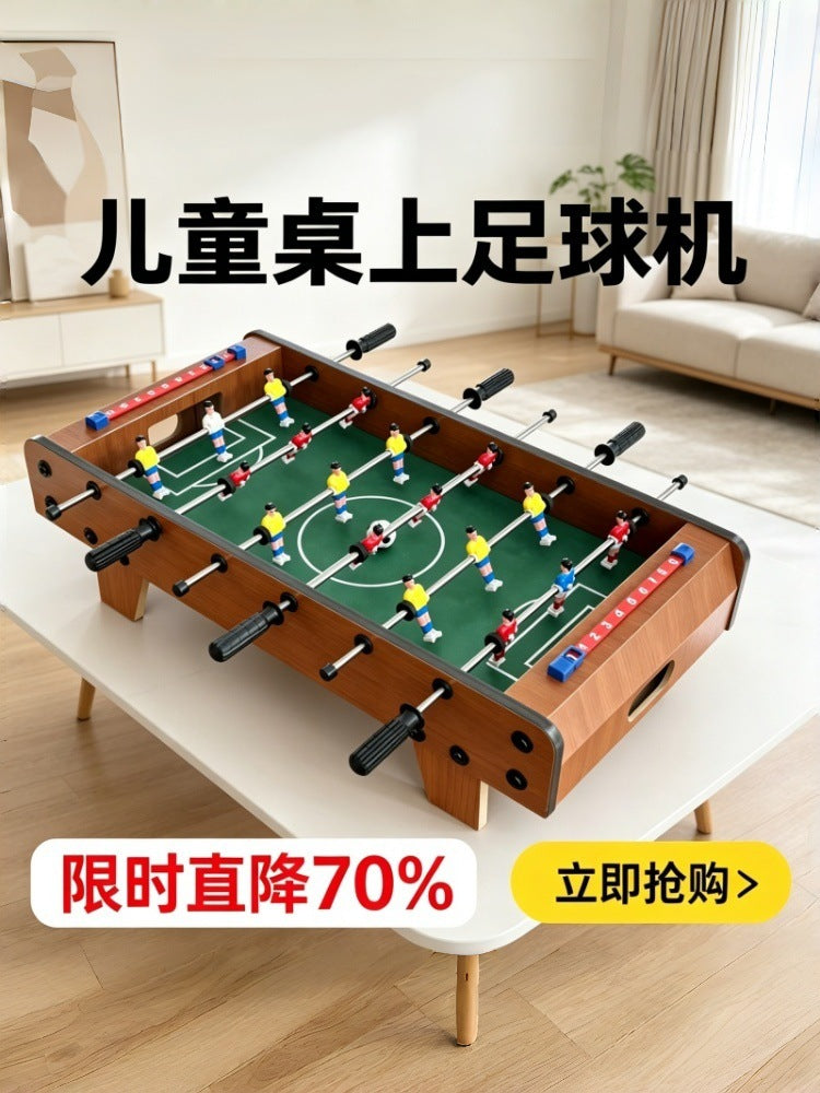 Kids Tabletop Foosball Game Wooden Soccer Table Two-Player