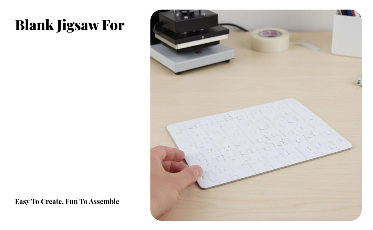 Heat Transfer Blank Jigsaw Puzzle, Heart/Round Paper, Personalized Photo, DIY Sublimation