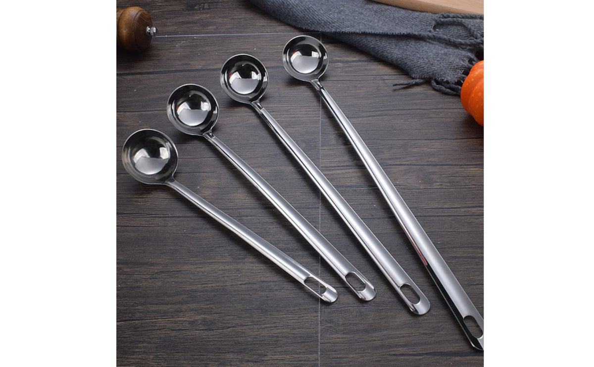 Long Handle Measuring Spoon Easy to Clean Long Handle Soup Spoon Mirror Polished