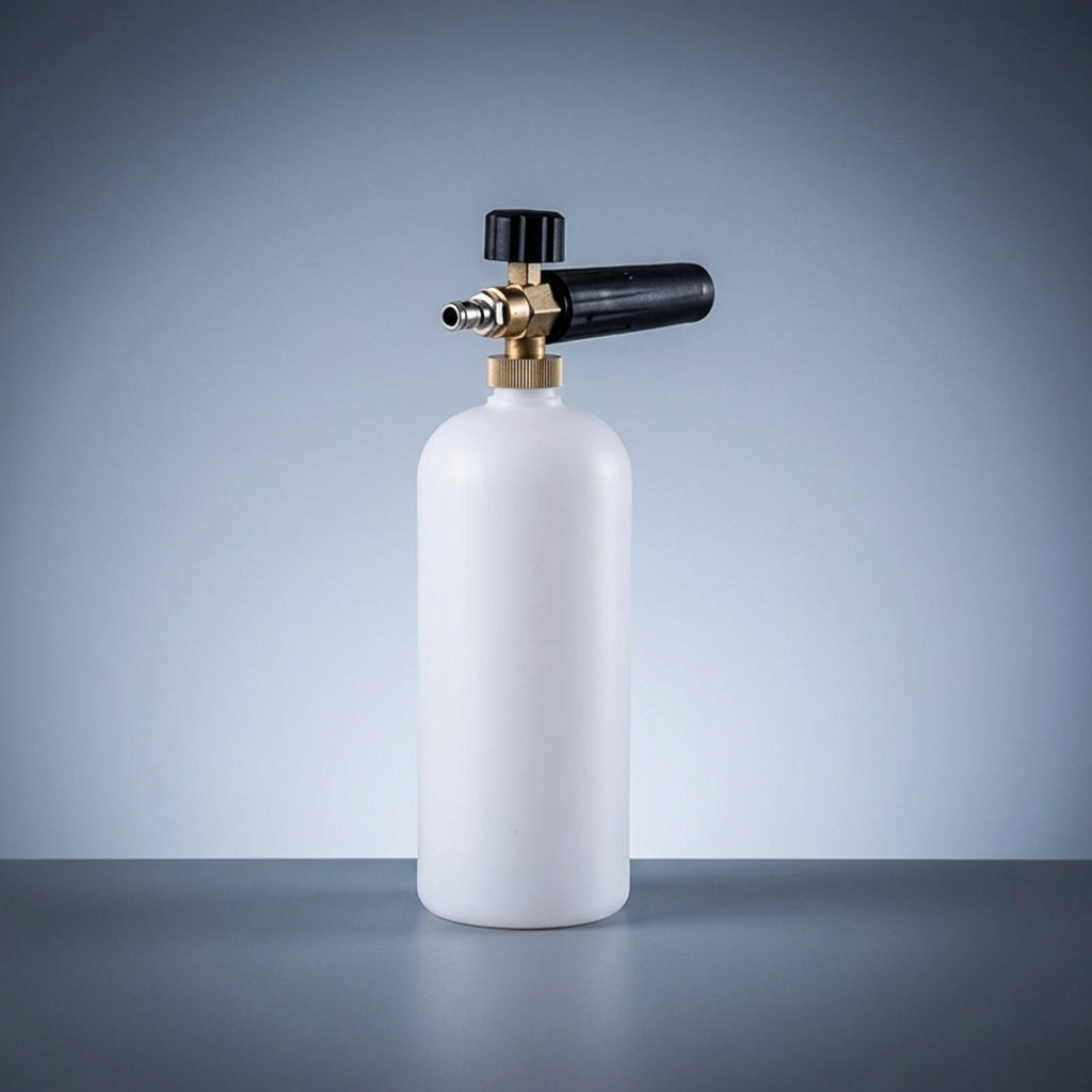 Car Cleaning Foam Sprayer for Professional Car Wash, Heavy Duty Copper and Aluminum Car Detailing Tool, 1L Bottle with 1/4 Inch Quick Connect