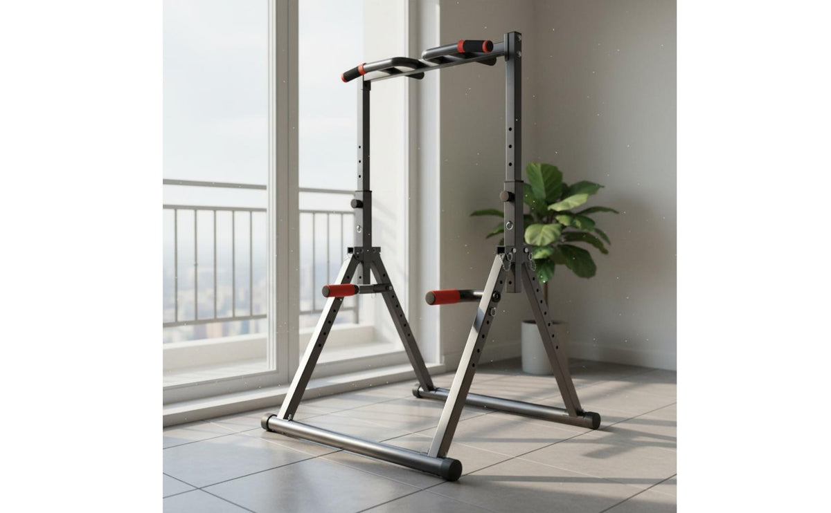 Indoor Workout Chin-up and Press Station Full Body Training Chin-up and Press Stand Stable Base Multi-Grip Power Frame Heavy-Duty for Adults, Beginners, Apartment