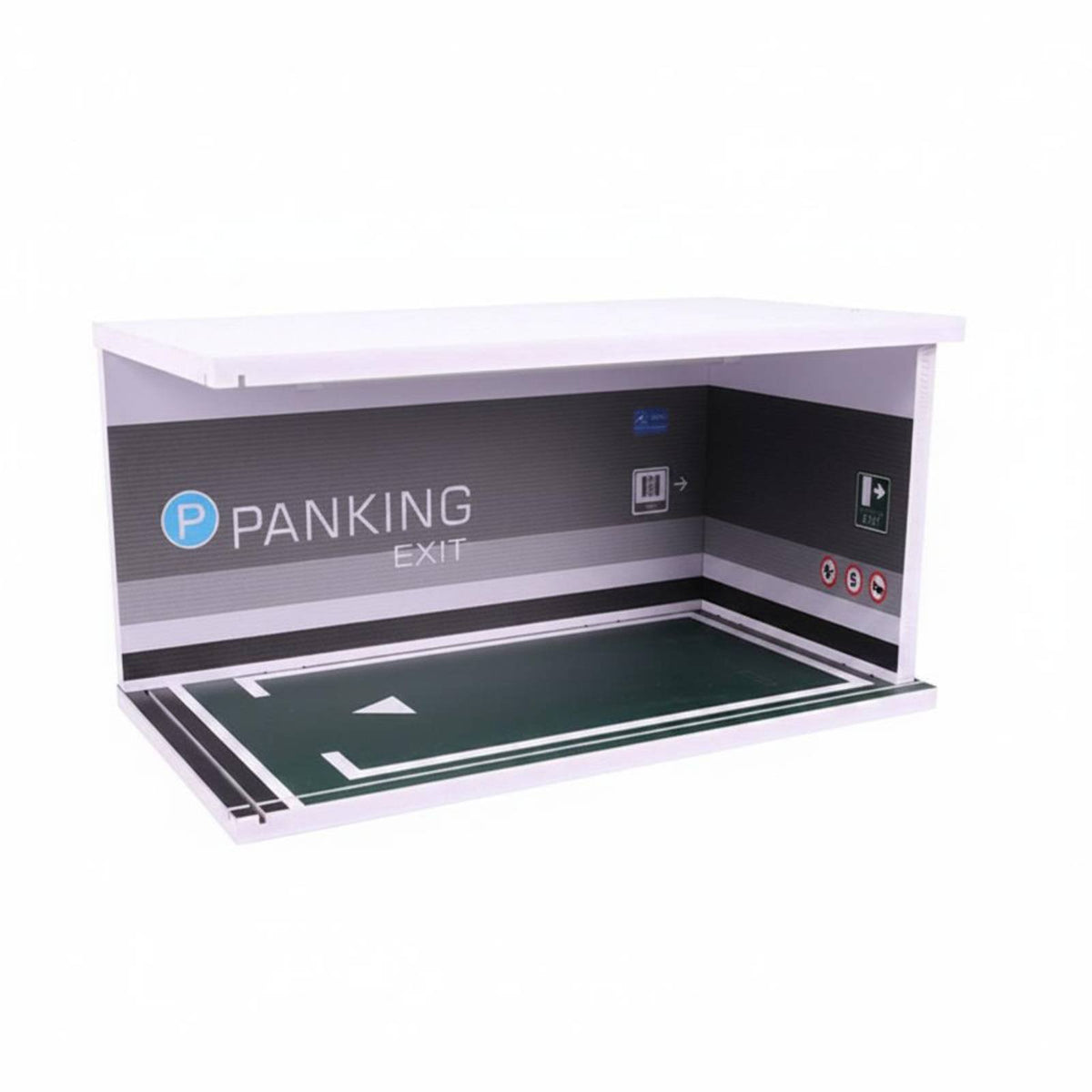 1:18 LED Model Car Display Case Car Display Box Realistic Details LED Parking Scene for Kids, Shelf, Desk