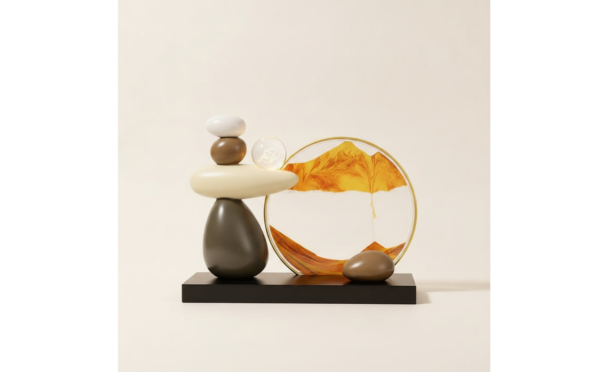 Moving Sand Art Lamp Tabletop Sand Art Lamp Decorative for Living Room, Entryway, Display Shelf