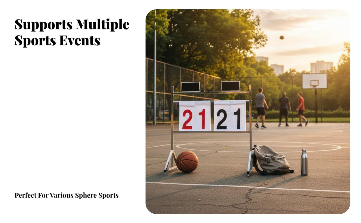 Standingstanding Flip Scoreboard Versatile-Sport Use Manual Flip Scoreboard Portable Design Foldable for Schools, Coaches