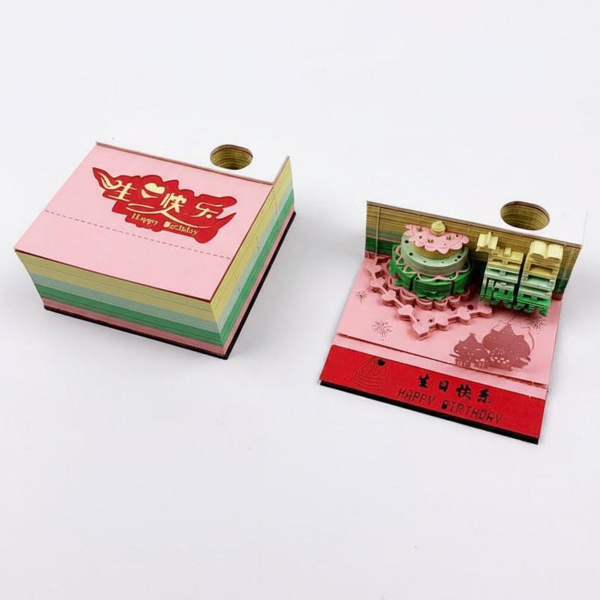 Desktop Ornament 3D Memo Pad Creative Gift 3D Art Notepad Collectible for Students, Professionals, Gifting, Study Room, Home