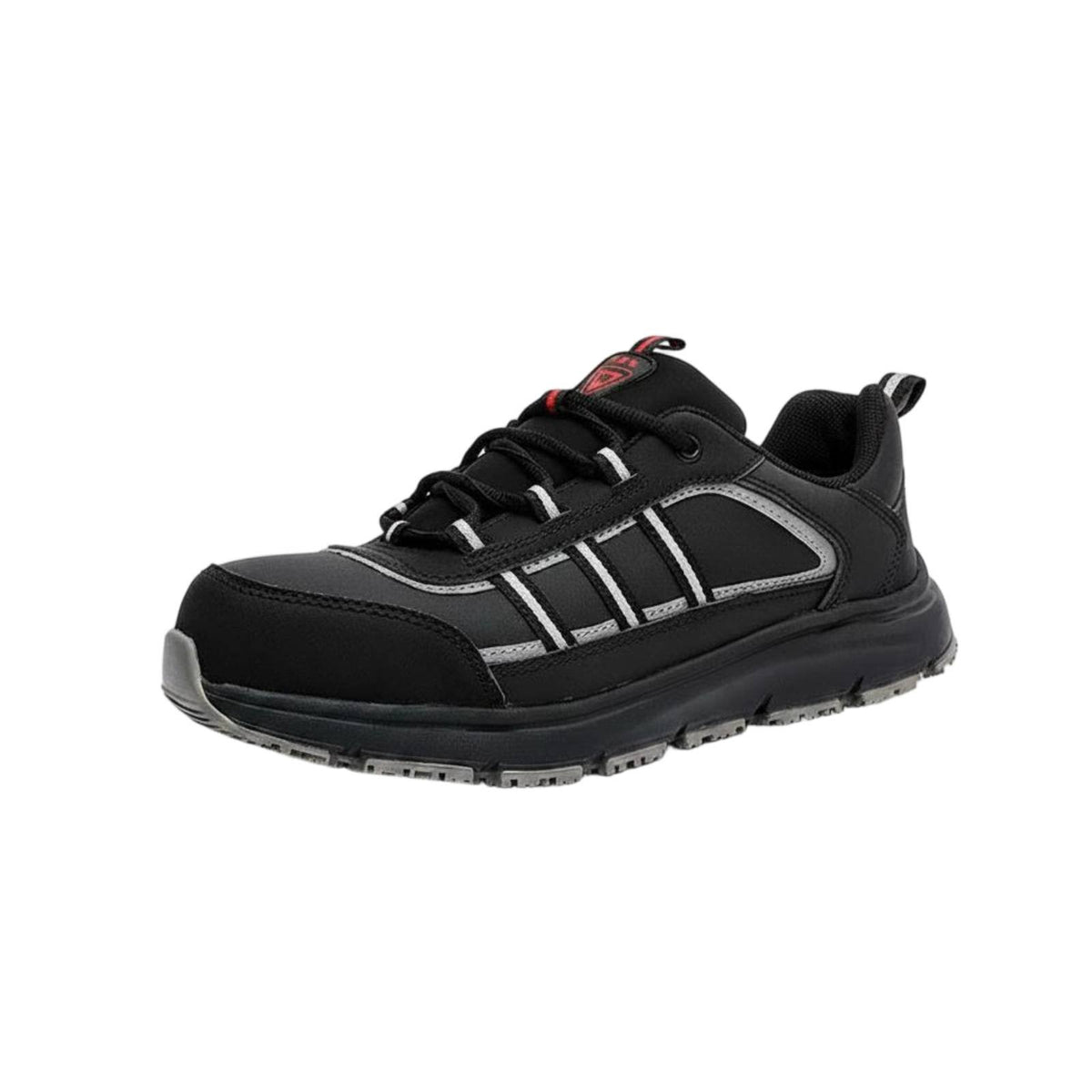 Slip Resistant Steel Toe Work Shoes Shock Absorbing Puncture Proof Safety Sneakers Anti-Static Work Shoes for Workers, Men, Factory, Construction Site, Warehouse