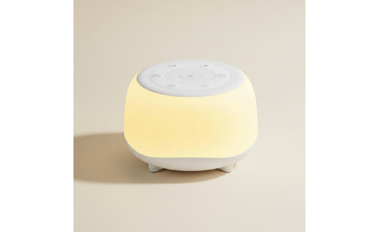 Auto-Shutoff Timer Sound Machine Night Light Combo Rechargeable Ambient Sound Machine Adjustable Brightness Portable Sleep Aid Device 3 Lighting Modes for Babies, Kids, Adults, Nursery, Travel