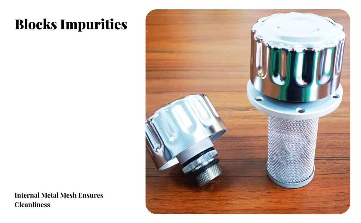 Hydraulic Oil Tank Cap High Filtration Efficiency Hydraulic Tank Breather Cap Easy to Install Machinery Component for Excavators, Industrial Settings