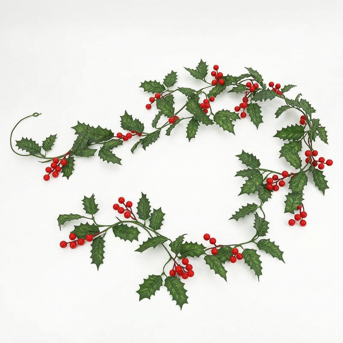 Artificial Christmas Red Berry Pine Vine Garland for Fireplace Home Decor