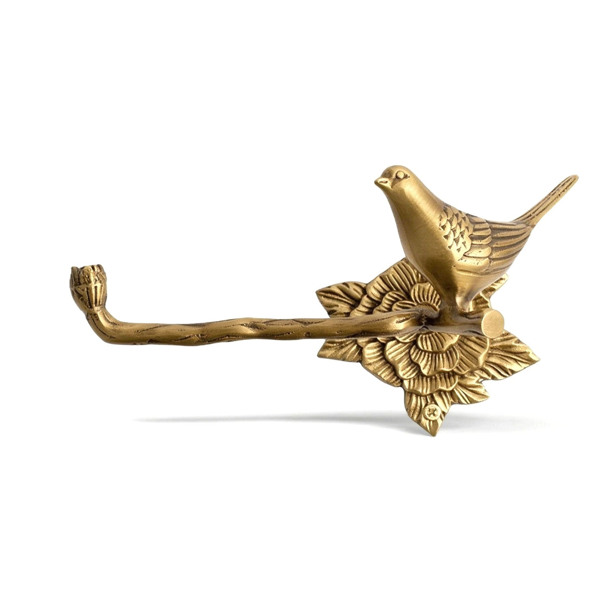 Towel Holder with Bird Motif Vintage Towel Holder with Bird Screwless Installation Hardware for Renters