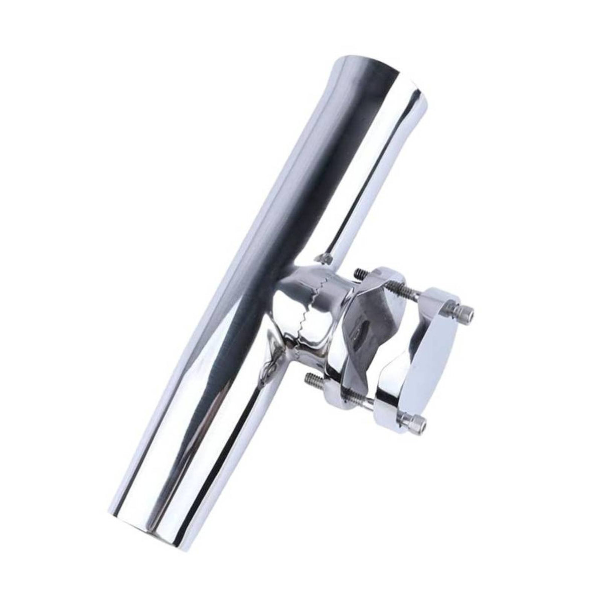 Stainless Steel Mount Rod Holder Safeguarding Rubber Insert Adjustable Boat Rod Holder Mirror Polished Finish Swivel Fishing Pole Mount Heavy Duty for Anglers, Yacht