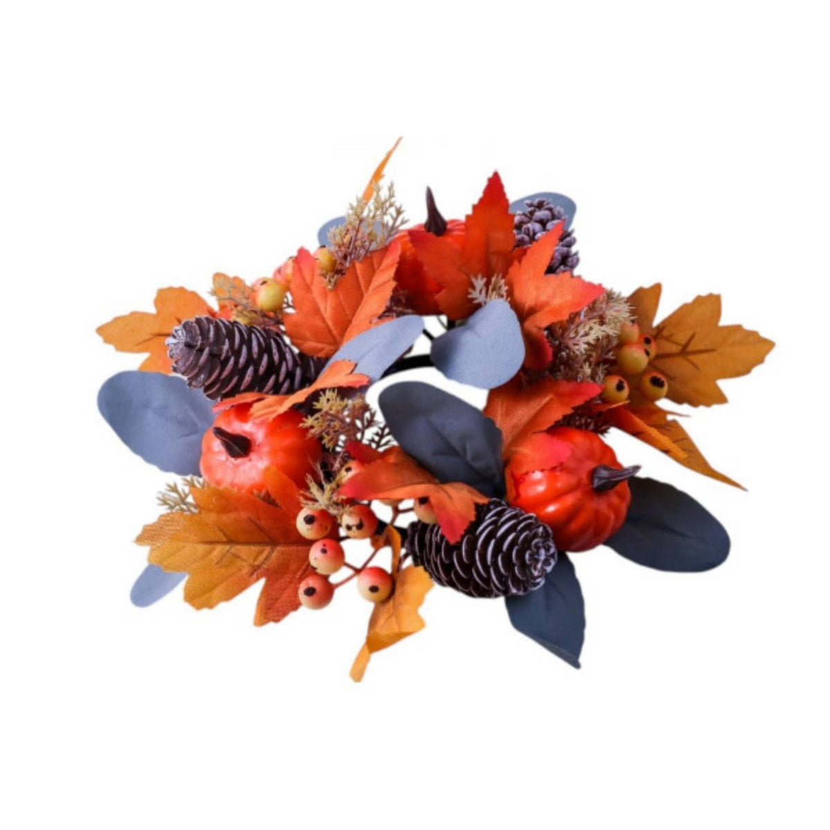 Candle Circlet Autumn Table Wreath Rustic for Mantel