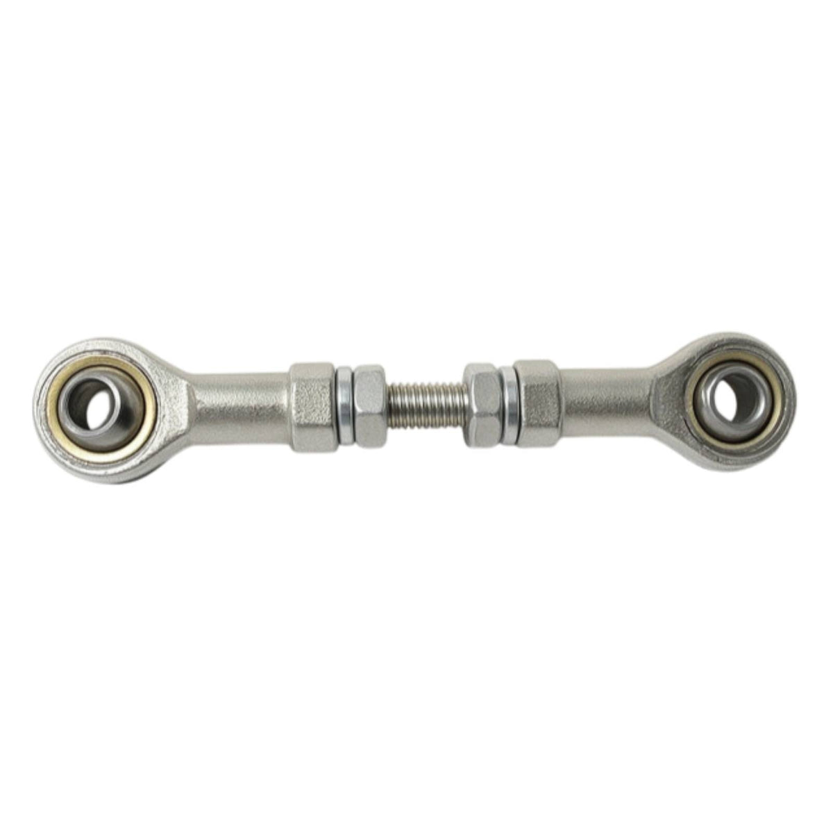 Metal Linkage Rod Assembly Compact Adjustable Linkage Rod with Lock Nuts Silver-Toned Hardware for Small Automation