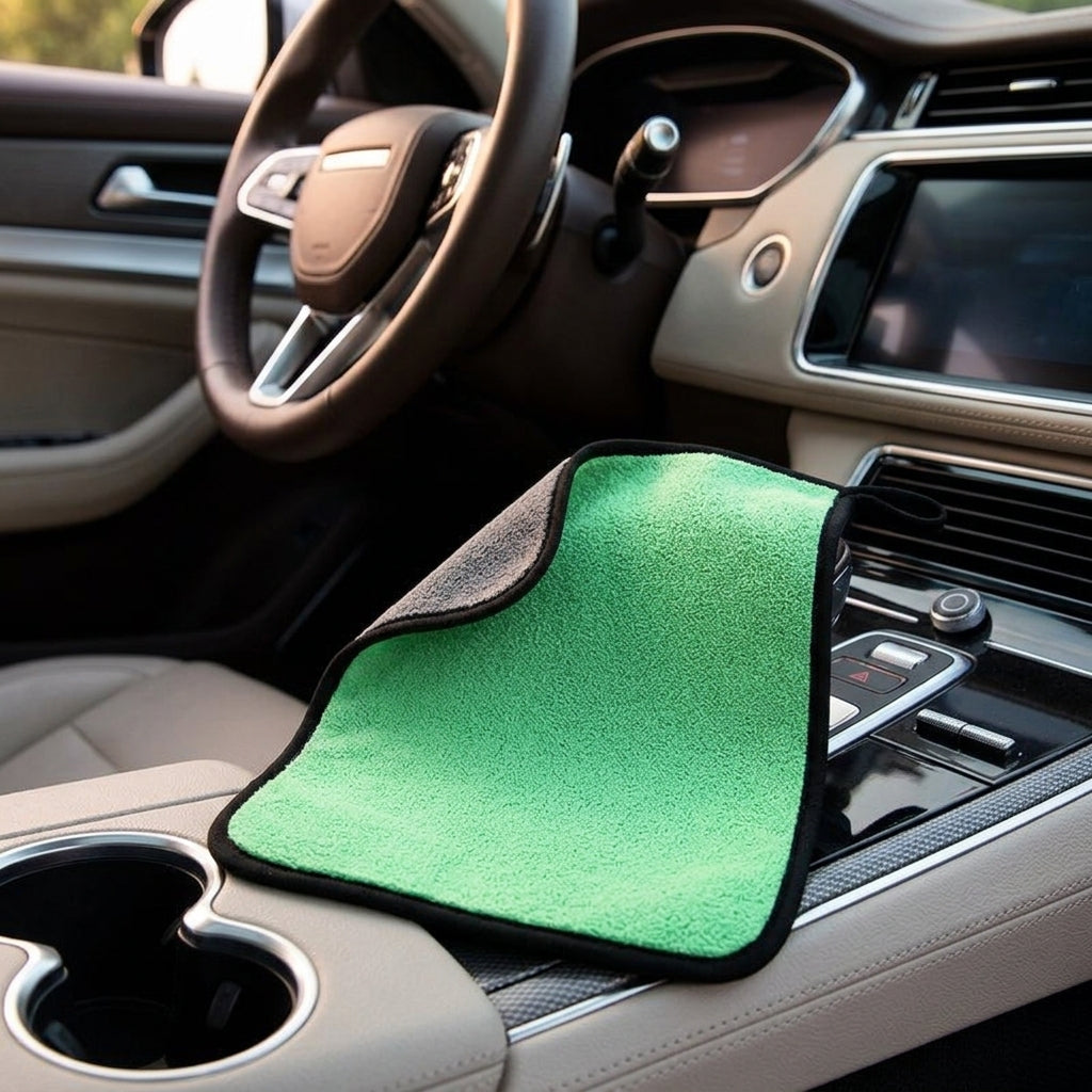 600 GSM Microfibre Cloth and Car Drying Towel, Super Absorbent Cloth with Hanging Loop, 30x30cm Thickened Multi-Purpose Microfibre for Car Care