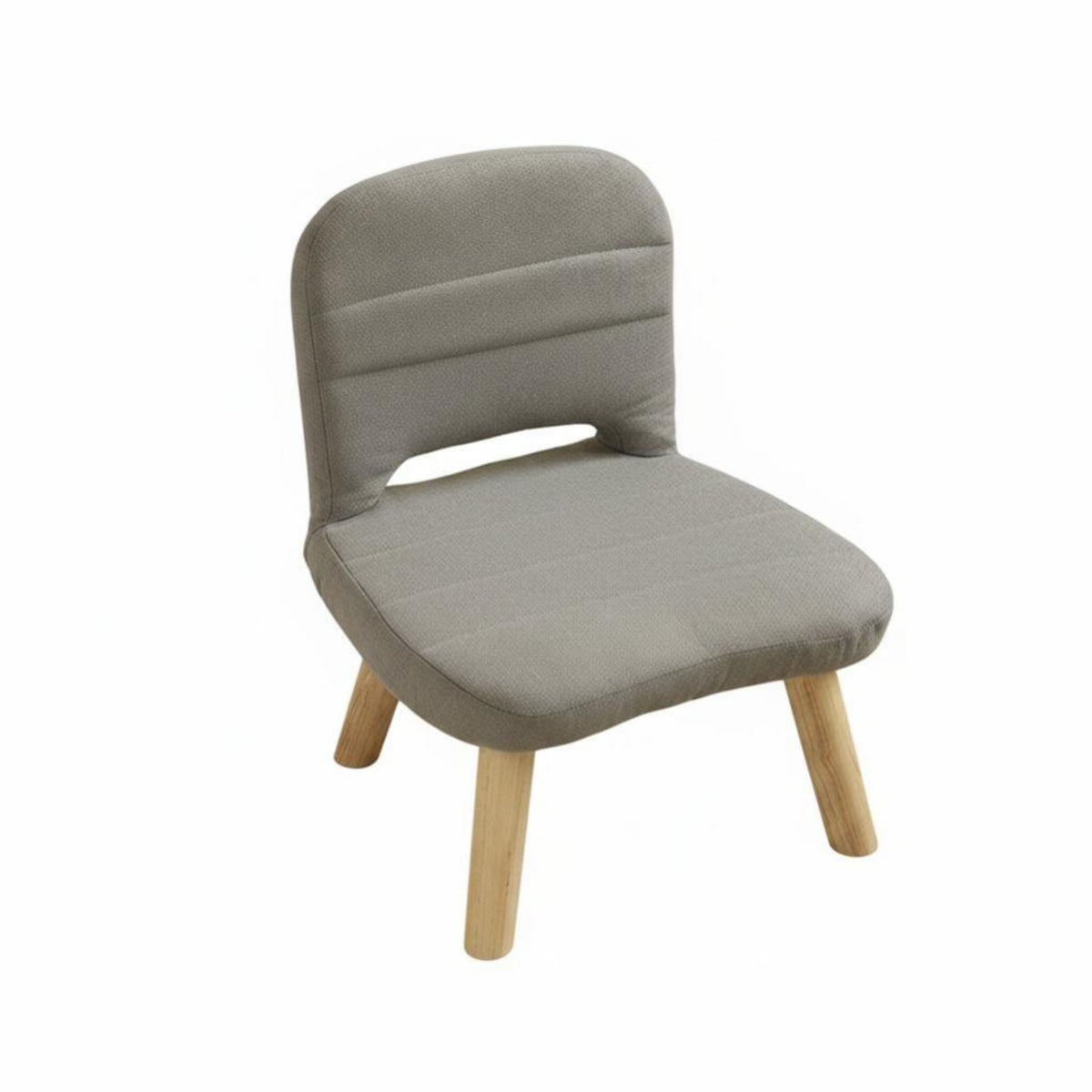 Comfortable Support Padded Floor Seat with Backrest Soft Cushion Small Stool Strong Load Bearing Low Chair Solid Wood Legs for Children, Beauticians, Living Room, Entryway, Bedroom, Study