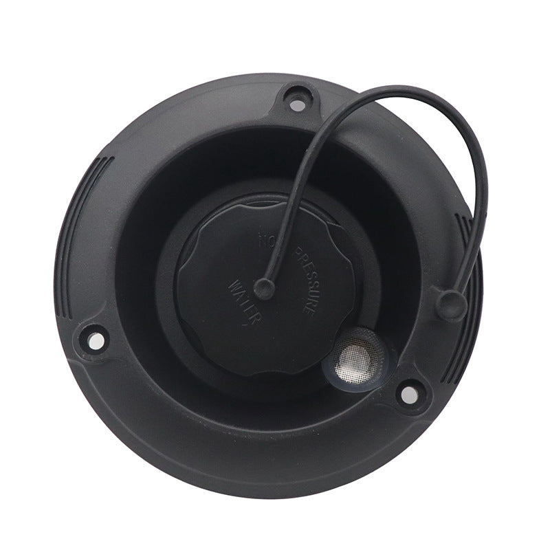 RV Water Tank Filler Inlet with Snap-On Waterproof Cover, Black