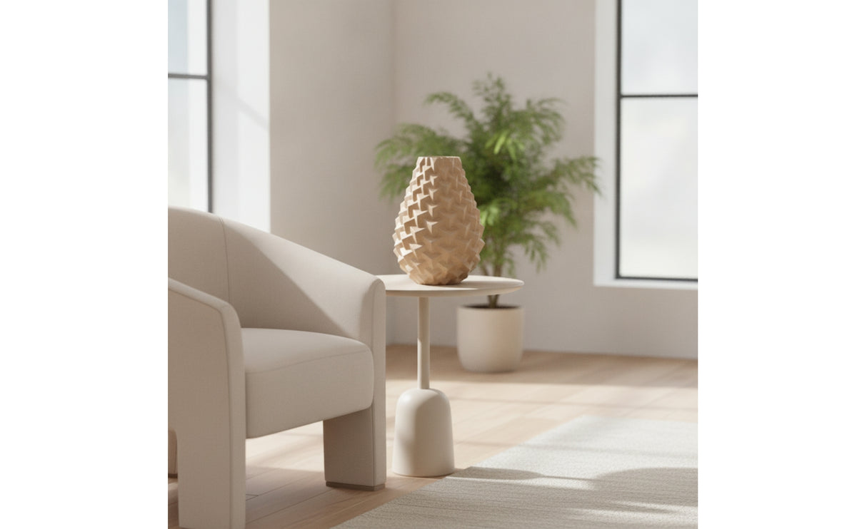 Ceramic Vase Minimalist Vase with Textured Pattern Modern Vessel for Interior Designers, Decorators, Living Room, Bookshelf, Entryway