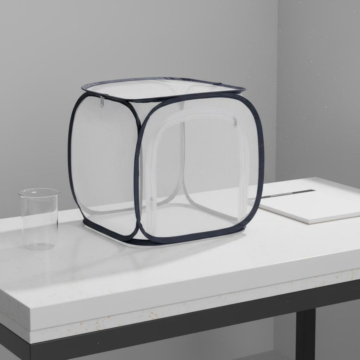 Foldable Breeding Enclosure Hatchable Folding Mesh Enclosure Light-Transmitting Mesh Butterfly Habitat Easy to Observe for Children, Outdoor, Garden, Classroom