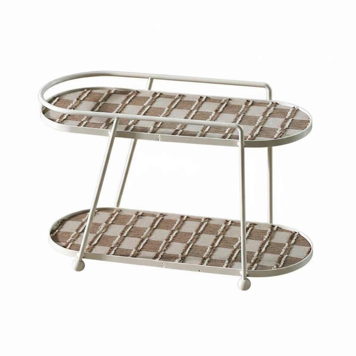 Light Luxury Design Iron Makeup Stand Space Saver Double Layer Cosmetic Rack Large Capacity for Dressing Table, Bedroom, Bathroom Counter