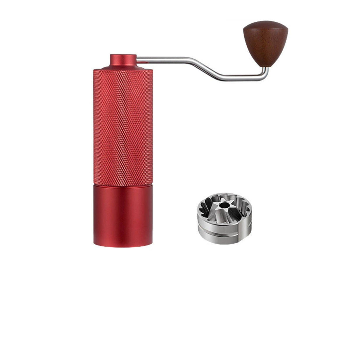 Manual Coffee Stainless Metal Hand Crank Coffee Smooth-Turning for Journeyers, Travel, Camping