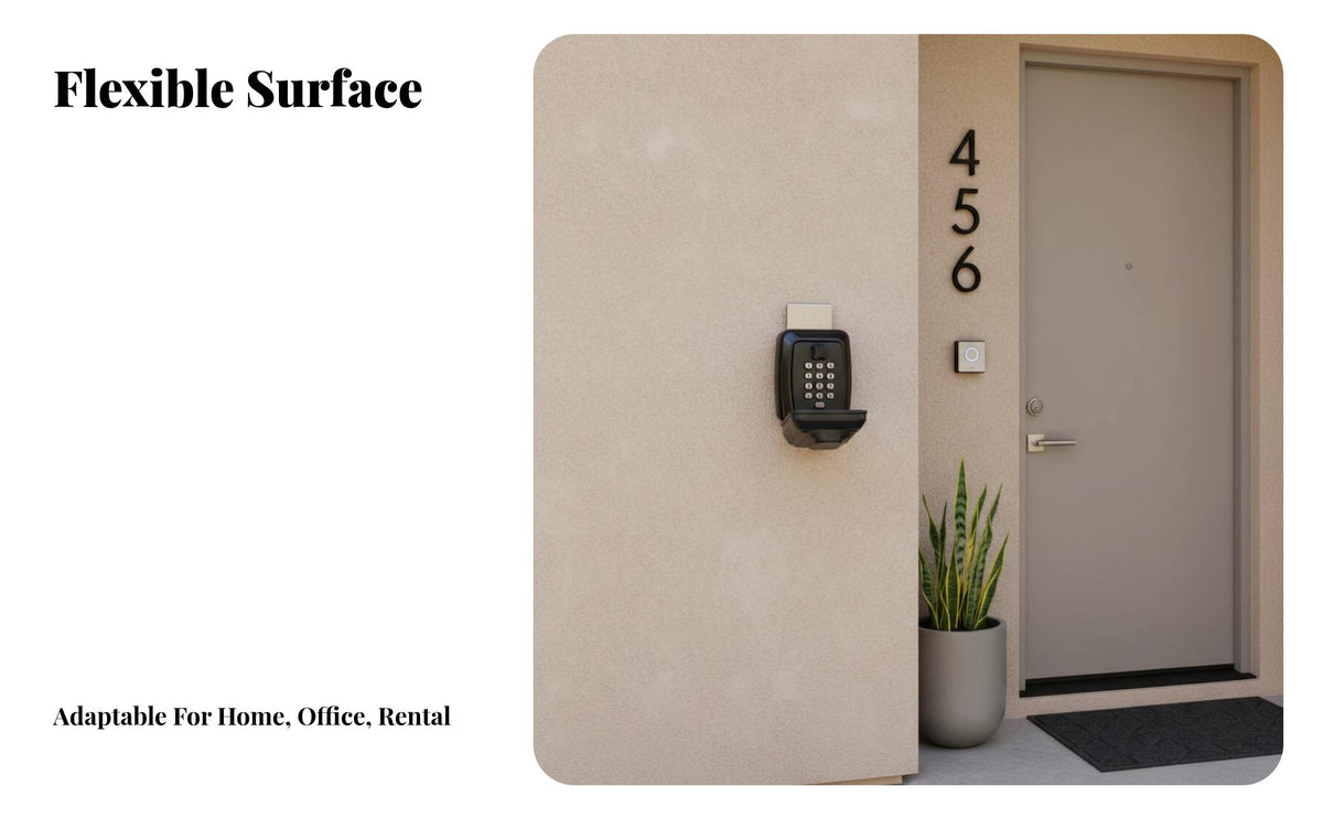 Waterproof Push-Button Lockbox Weather Resistant Push-Button Combination Lockbox Wall-Mounted Key Safe Changeable Code for Property Managers, Property Estate Agents, Outdoors, House Entrance, Emergency Entry, Rental Properties