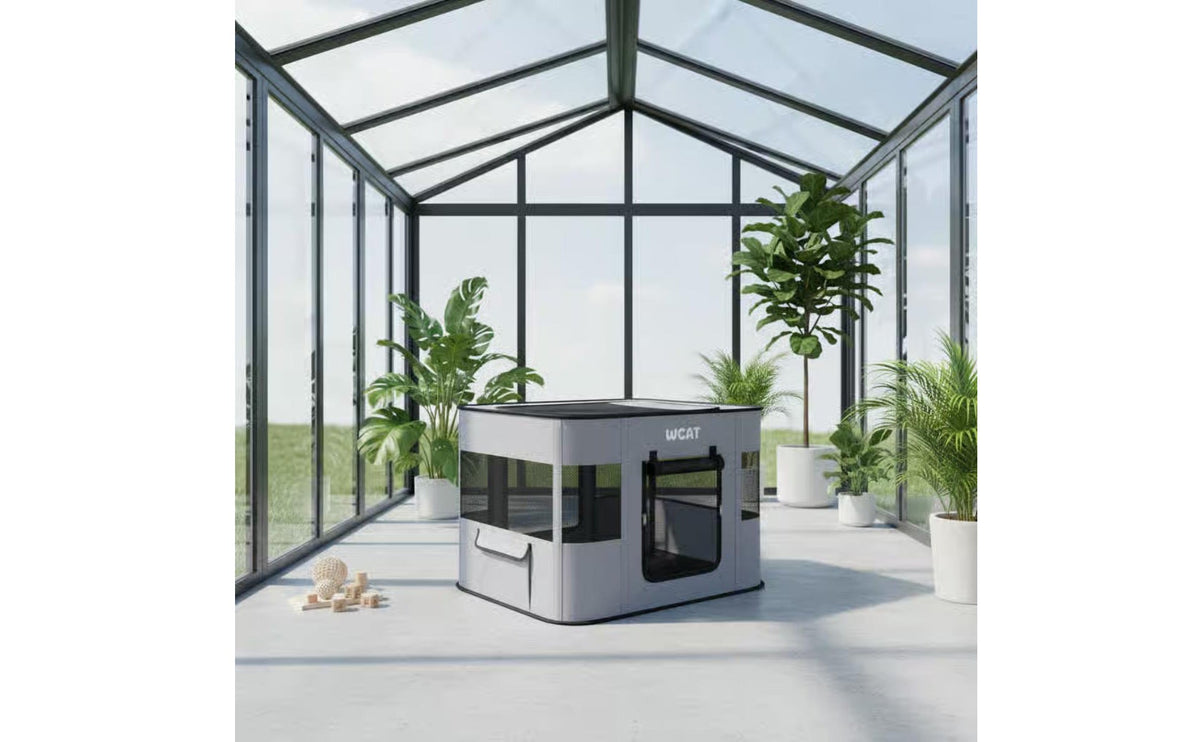 Large Feline Birthing House All Season Use Feline Maternity Nest Easy to Clean Kitten Whelping Pen for Mother Cats, Kittens, Rearing, Sleeping