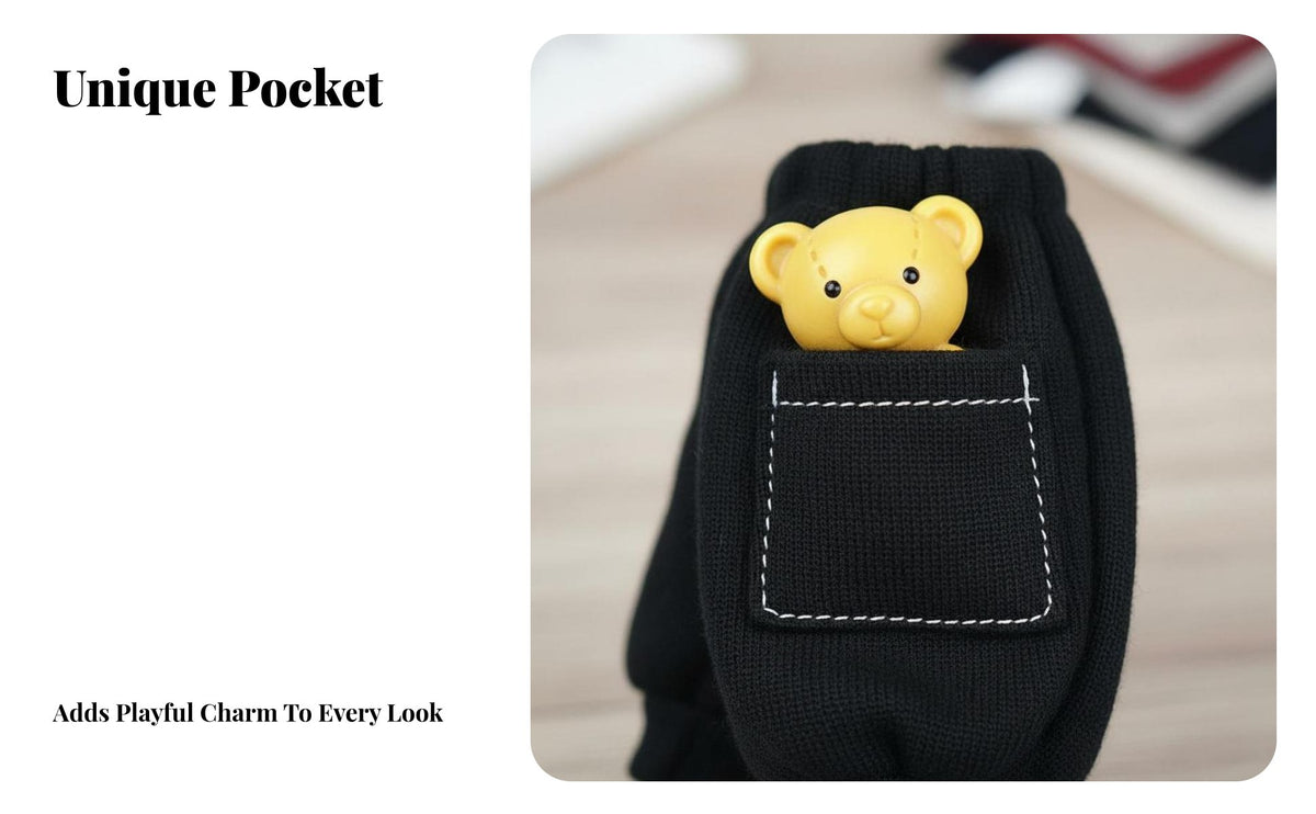 OB11 Baggy Pants Stylish Design Bear Pocket Doll Pants Elastic Waist 1/12 Scale Doll Trousers for BJD Hobbyists