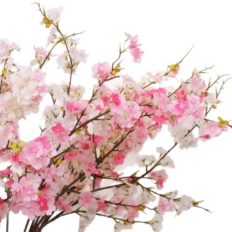 Artificial Cherry Blossom Branch with 4 Forks for Wedding Decoration