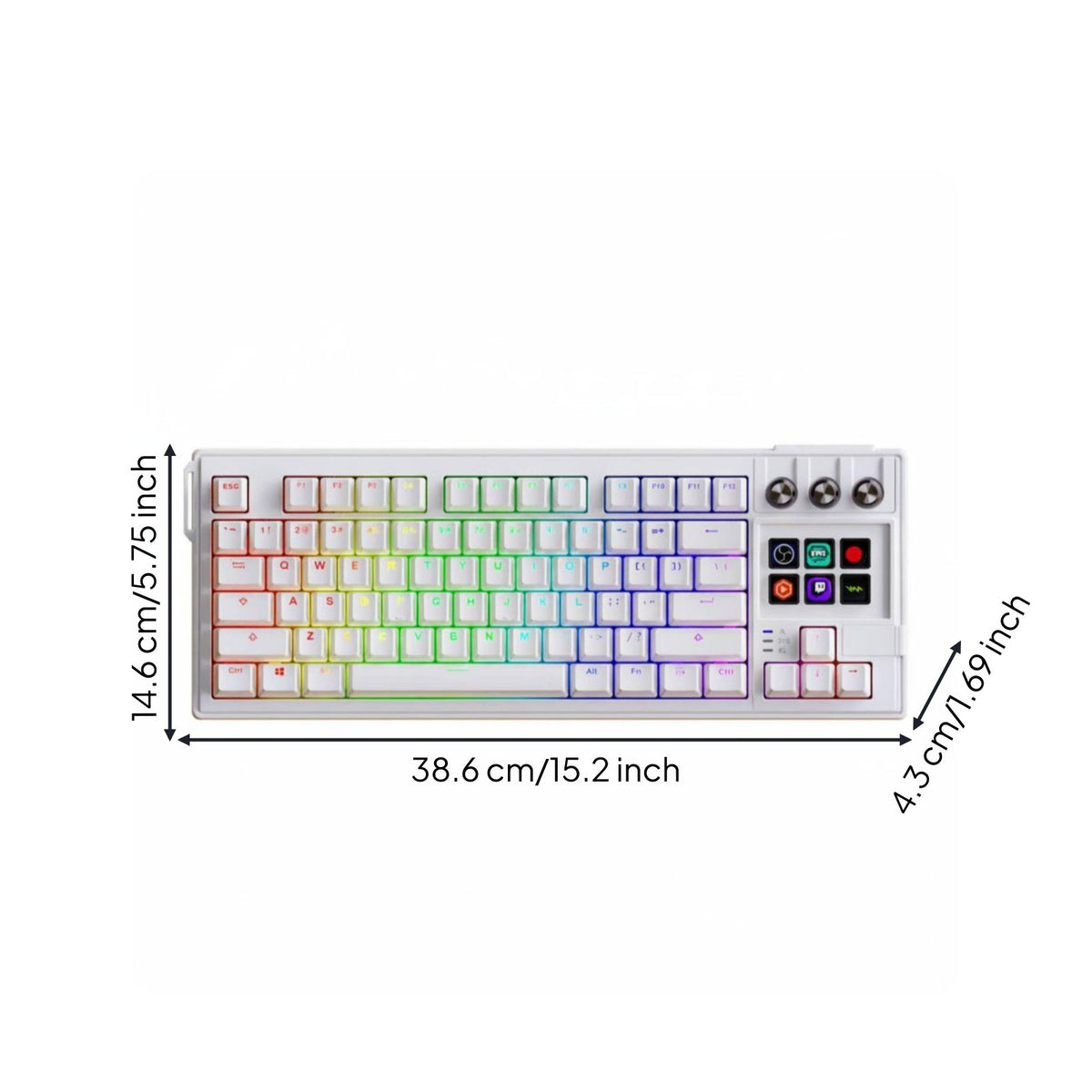 Plug and Play AI Keyboard Portable Computer Gear Easy to Clean for Gamers