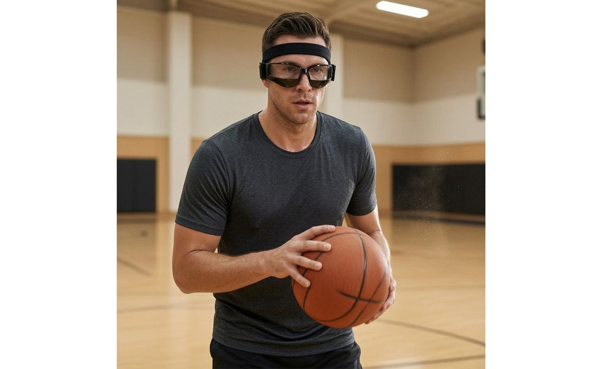 Basketball Training Glasses Rectangular Openings Basketball Practice Goggles Shaded Lower Lenses Covers Ball-Handling