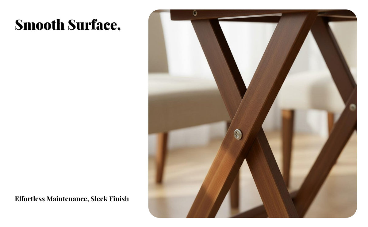 Foldable Dining Table Thickened Tabletop Space Saving Table Firm and Sturdy for Apartment Dwellers, Homeowners, Small Apartments, Outdoor, Balcony