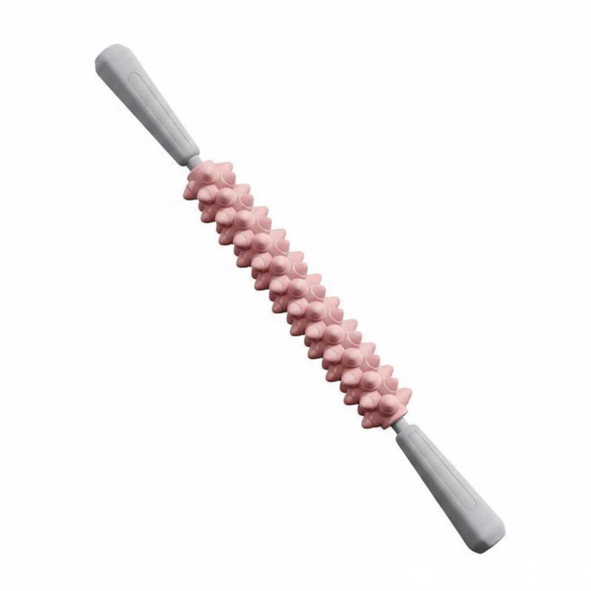 Seamless Rolling Spiky Massage Roller Stick Pain Relief Handheld Muscle Roller Soft Rubber Handle Fitness Equipment for Athletes