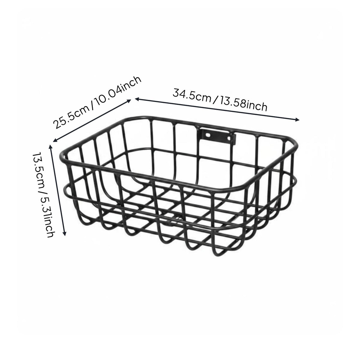 Front Bike Basket Cargo Net Aluminum Cycle Basket Large Capacity for Cyclists, Commuters, Shopping, Travel, Pet Transport