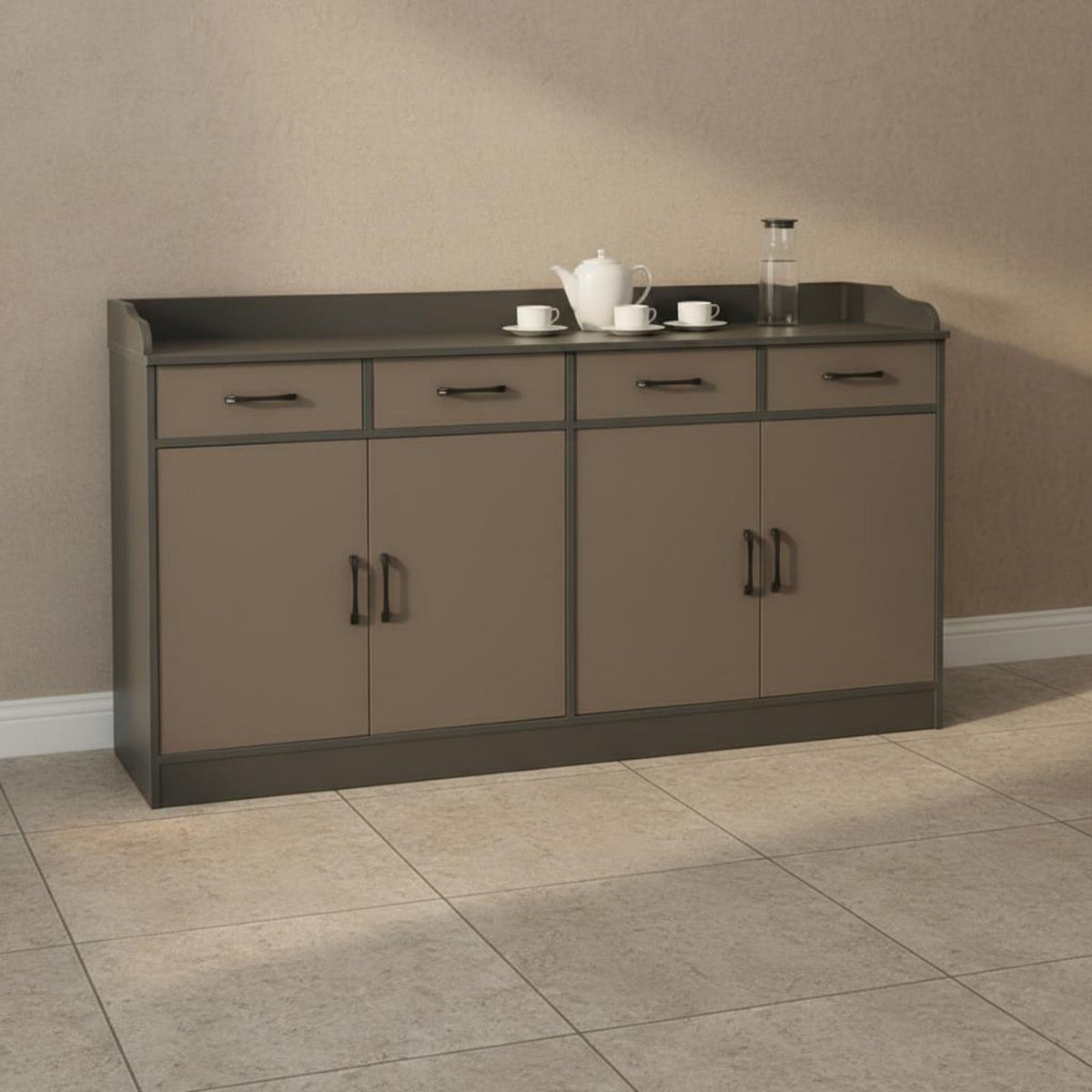 Buffet Cabinet with Storage Console Cabinet Freestanding Pantry Cabinet Kitchen Storage Cabinet Scratch-resistant Finish Suitable for Home Dining Room Living Room